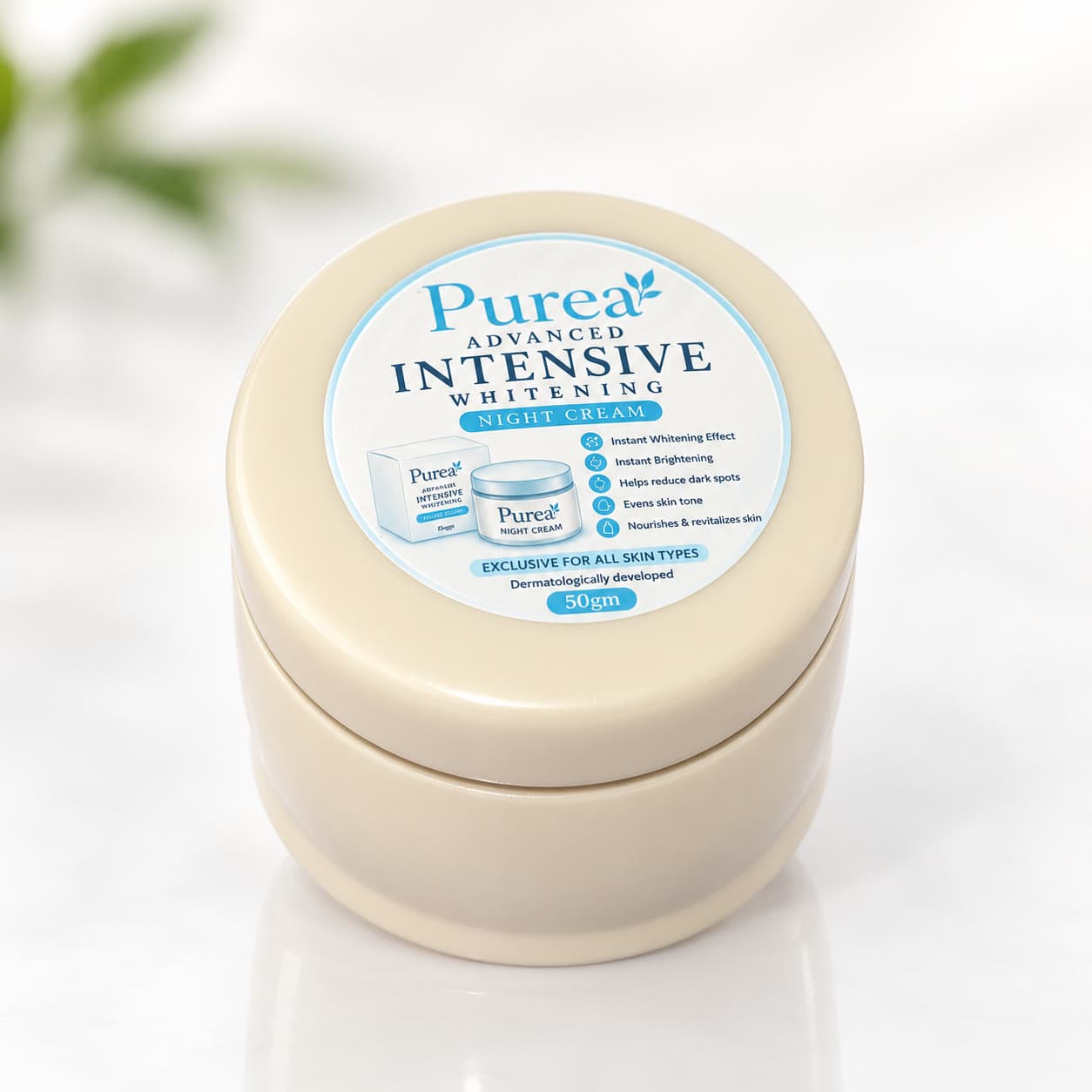 Pure EA Advance Hand and Feet Intensive Brightening Night Cream, angled view