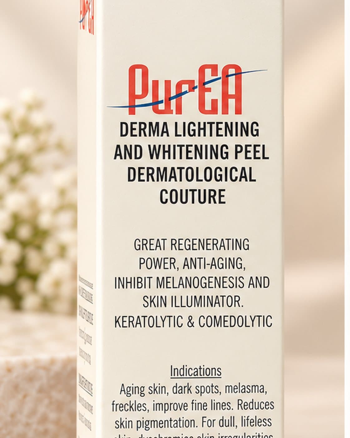 Pure EA Derma Lightening and Whitening Peel, front of the box