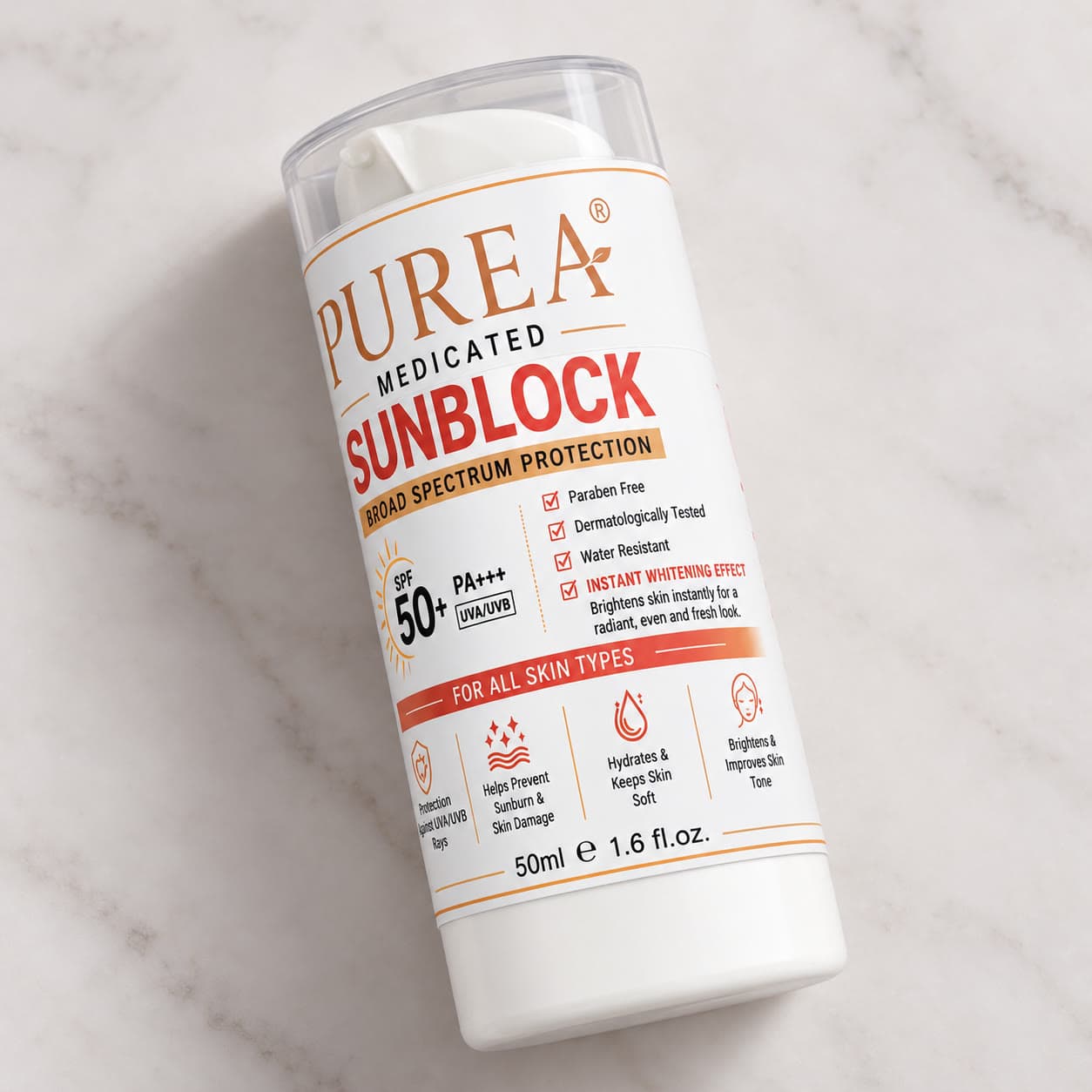 PurEA medicated sunblock SPF 50+