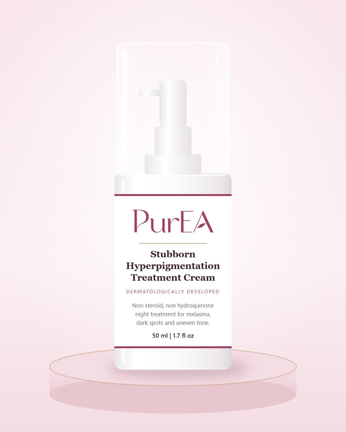Illustration of the Pure EA Stubborn Hyperpigmentation Treatment Cream bottle