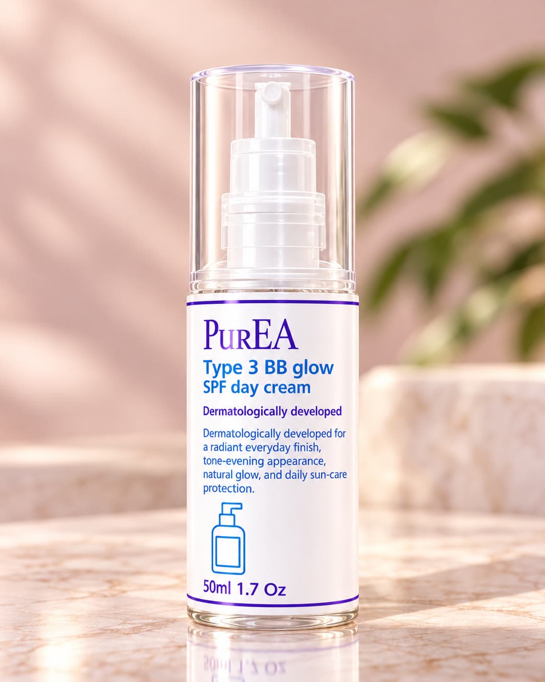 Pure EA Type 3 BB Glow SPF Day Cream, angled view
